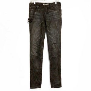 Hellz Bellz black grey wash slim jeans with strap Size 26